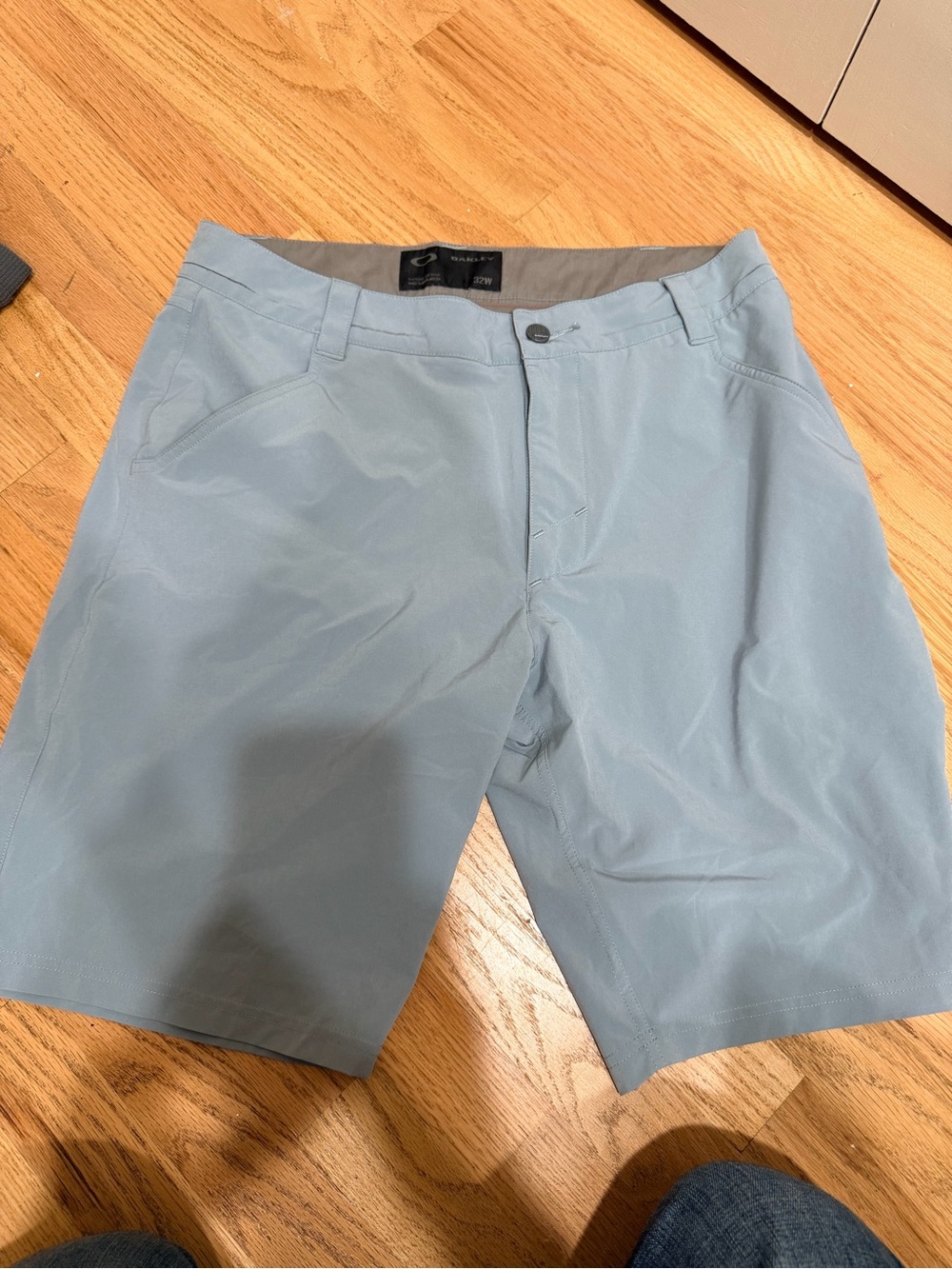 Oakley Light Blue Men’s Flat-Front Performance Shorts